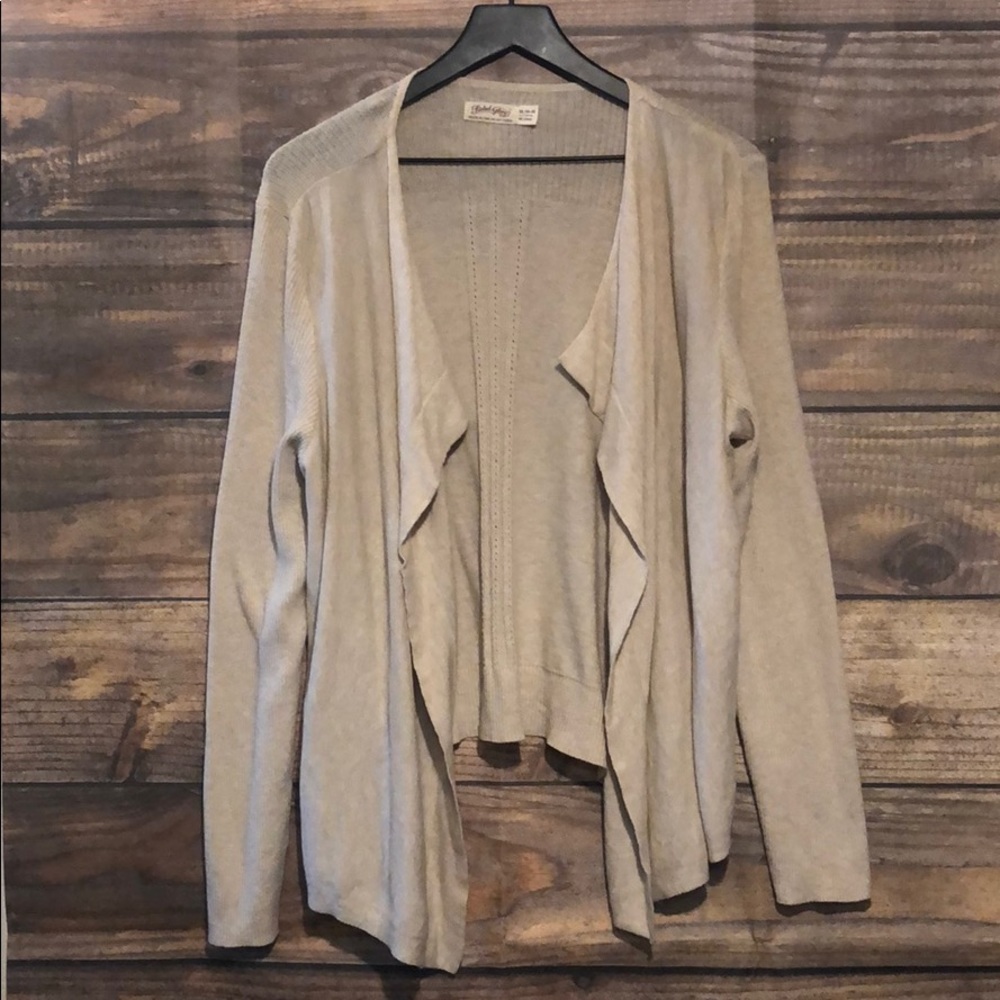 🖤 Faded Glory Tan Long Sleeve Open Cardigan